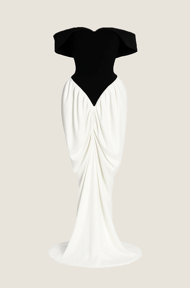 Leha Sleeveless Off The Shoulder Wrinkles Bandage Maxi Dress