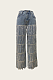 Ajamu Sequin Chain Straight Jeans