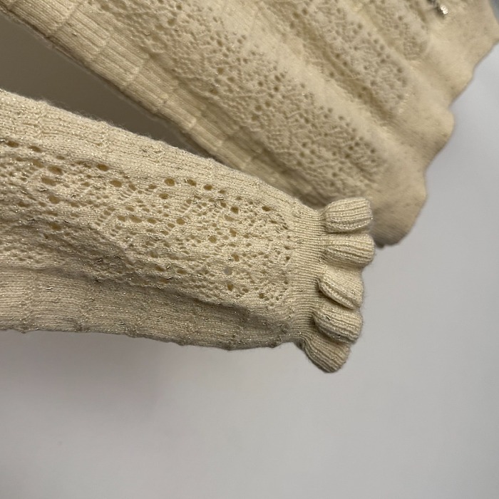 Wave Neck Knit Sweater