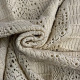 Wave Neck Knit Sweater