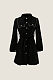 Elegant Ribbed Dress With Contrasting Stitching Detail - Black