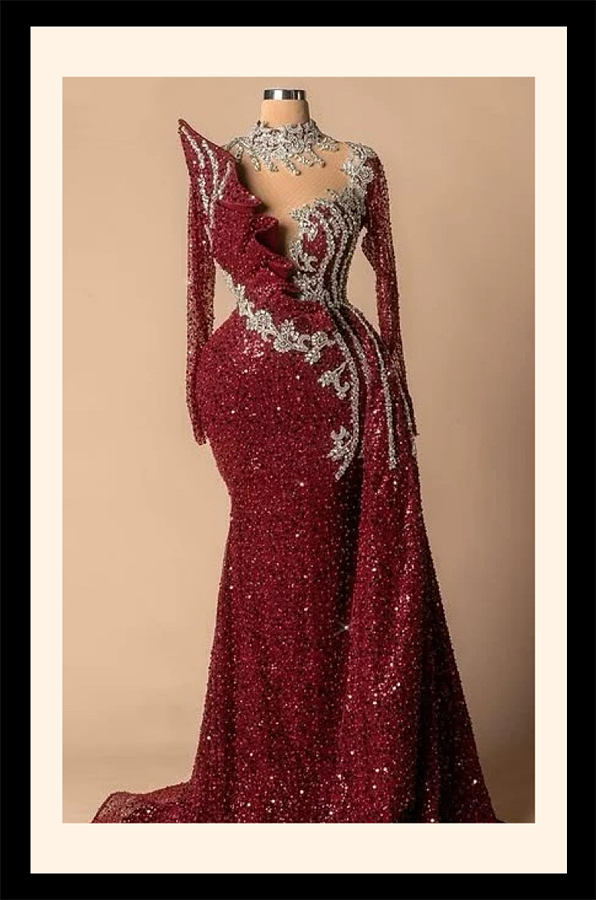 Sequins Evening Gloves