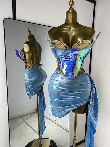 Metallic Corset Dress