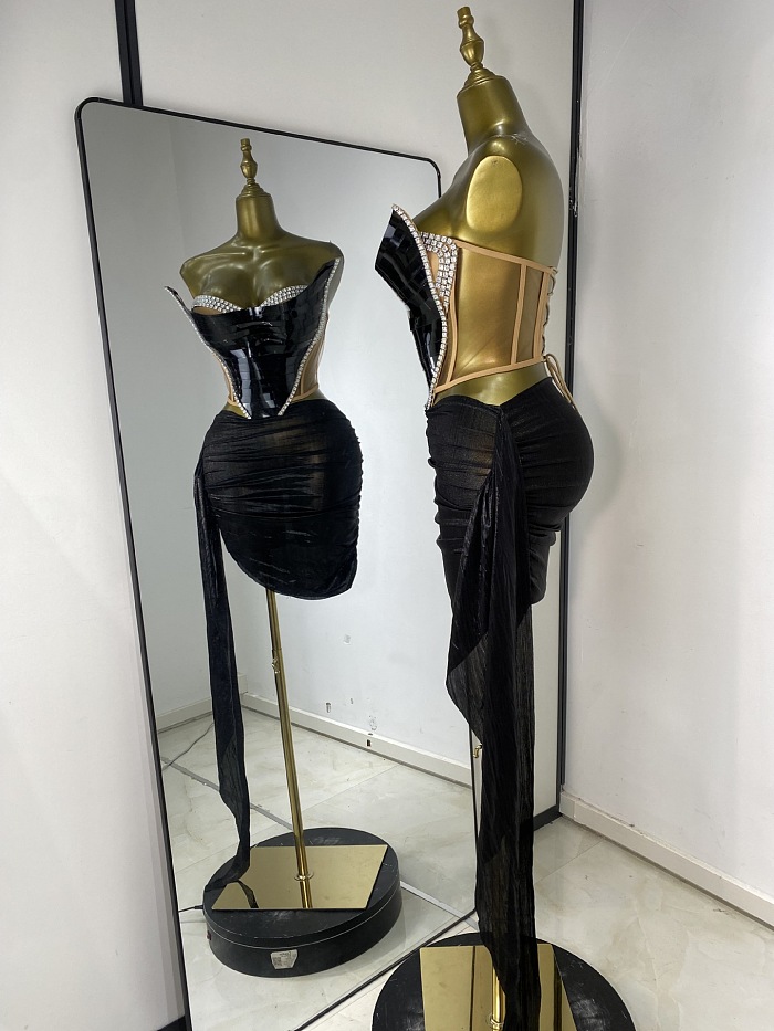 Metallic Corset Dress