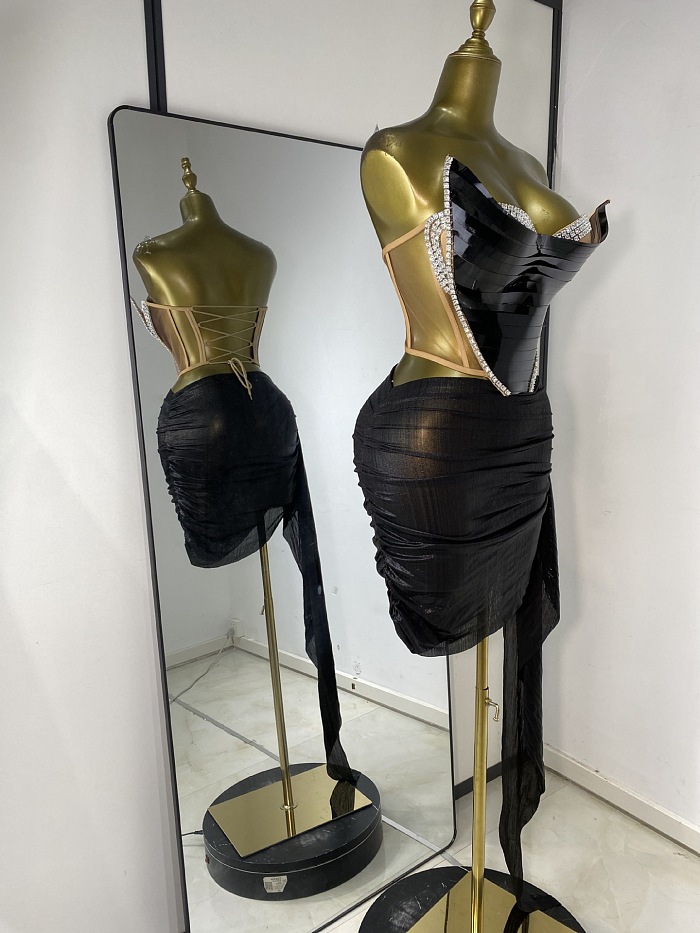 Metallic Corset Dress