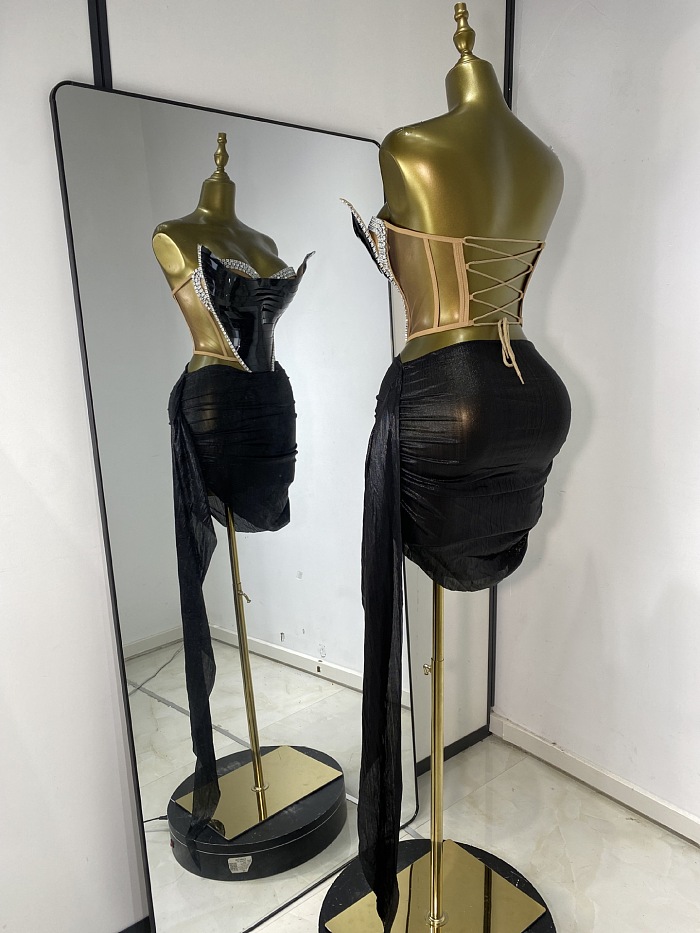 Metallic Corset Dress