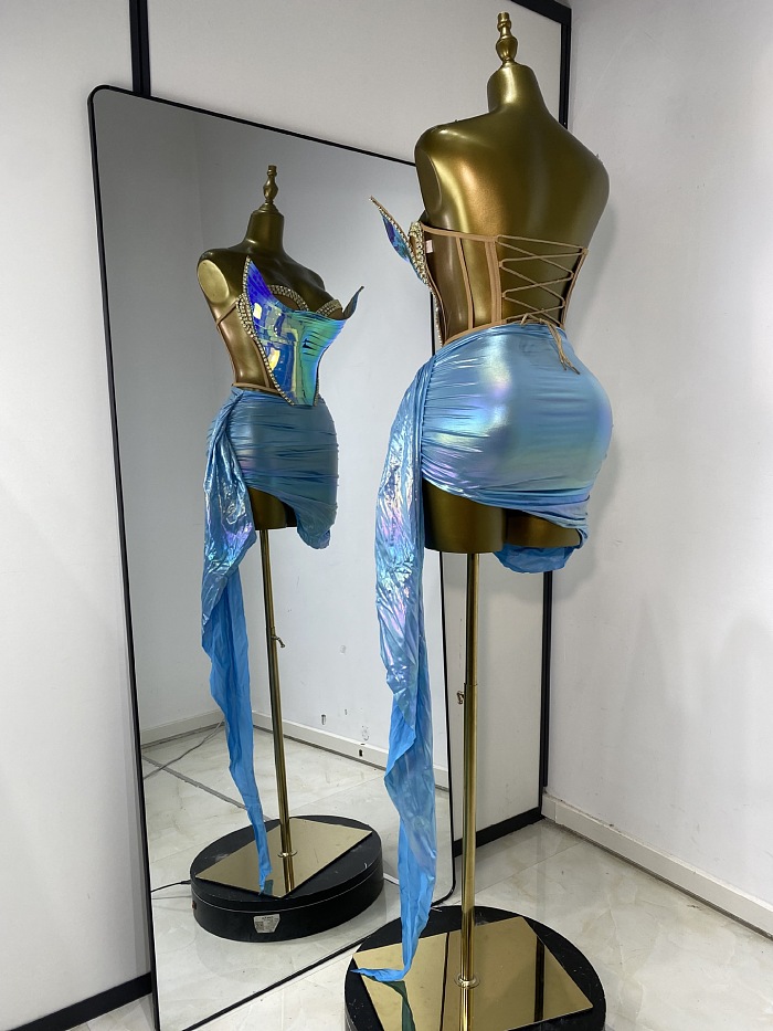 Metallic Corset Dress
