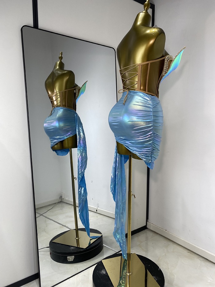 Metallic Corset Dress