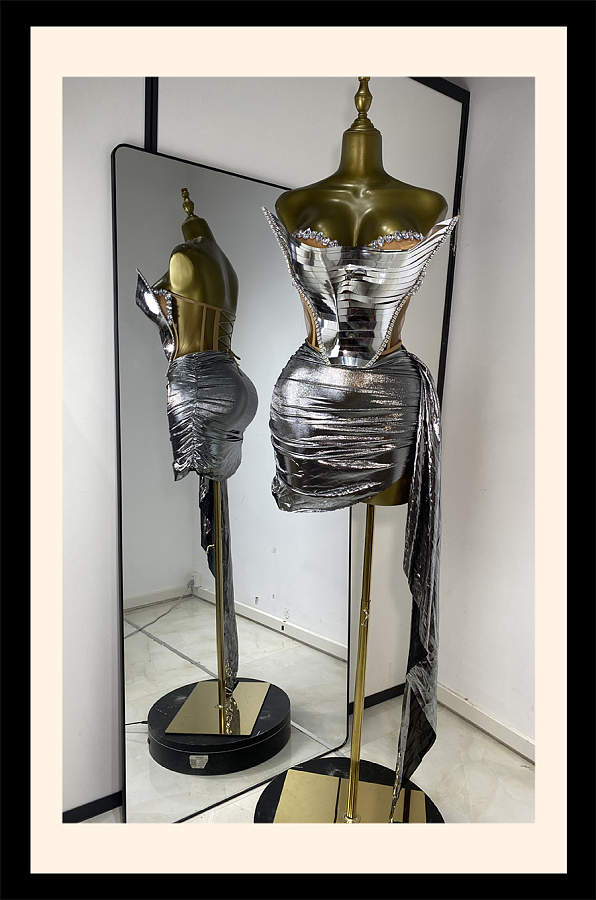 Metallic Corset Dress