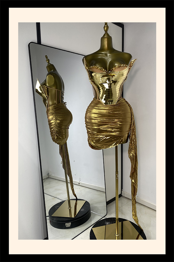 Metallic Corset Dress