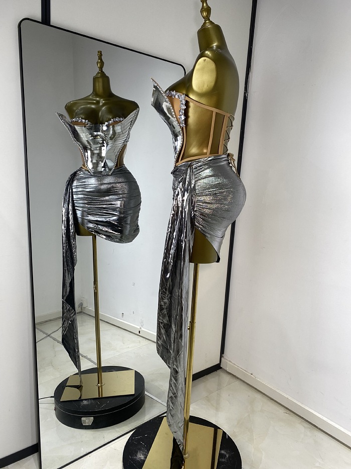 Metallic Corset Dress