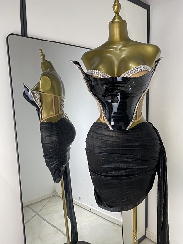 Metallic Corset Dress