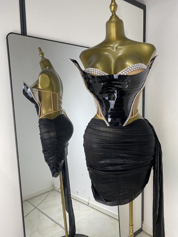 Metallic Corset Dress