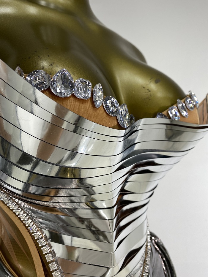 Metallic Corset Dress