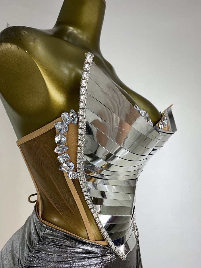 Metallic Corset Dress