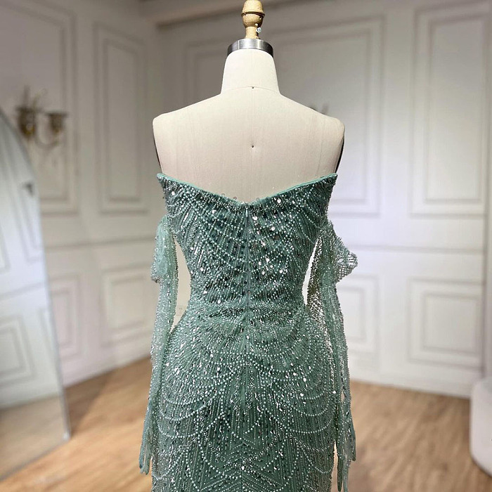 Strapless Beaded Gown
