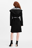 Belted Double Face Hooded Wrap Coat