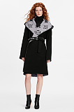 Belted Double Face Hooded Wrap Coat