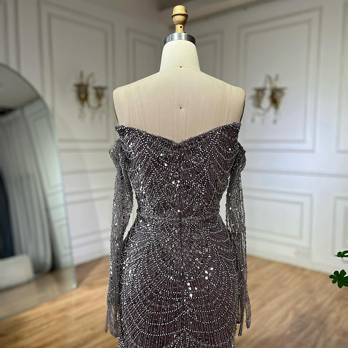 Strapless Beaded Gown