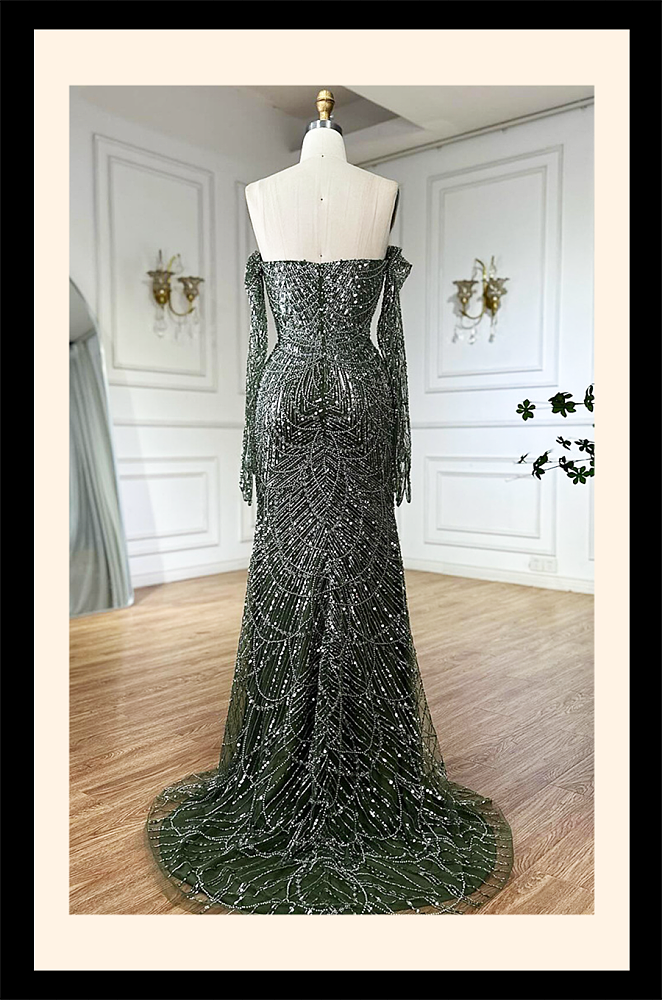 Strapless Beaded Gown