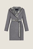 Belted Double Face Hooded Wrap Coat