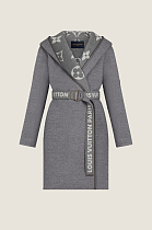 Belted Double Face Hooded Wrap Coat