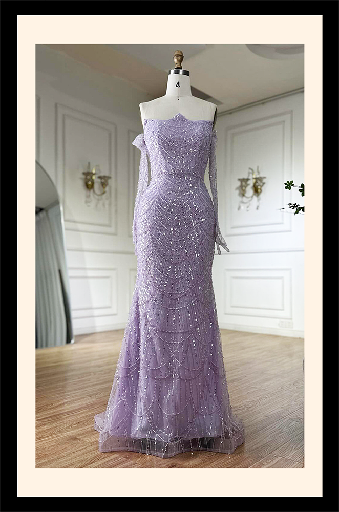 Strapless Beaded Gown