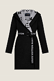 Belted Double Face Hooded Wrap Coat