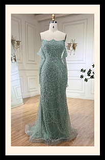 Strapless Beaded Gown