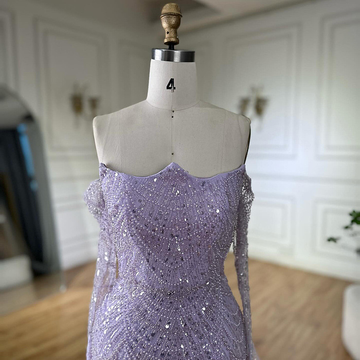 Strapless Beaded Gown