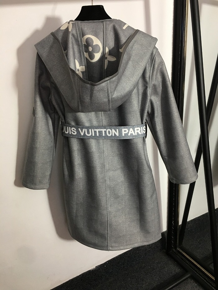 Belted Double Face Hooded Wrap Coat