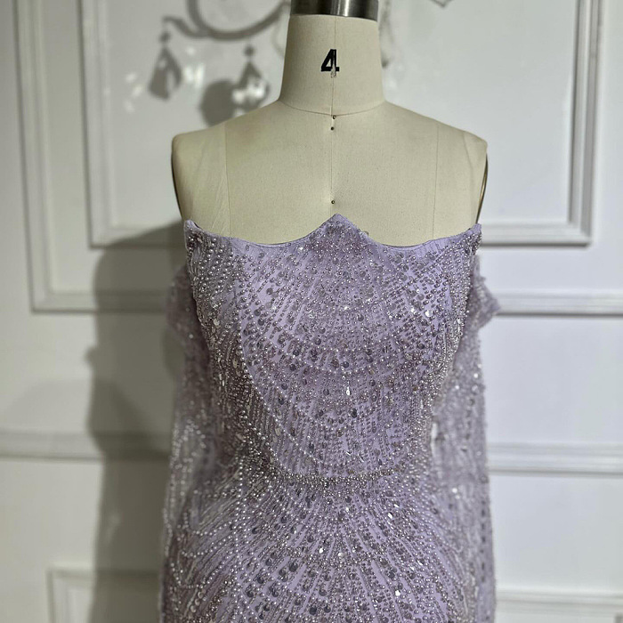 Strapless Beaded Gown
