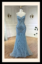 Feather Evening Dress
