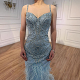 Feather Evening Dress