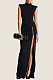 Split Off-shoulder Long Dress