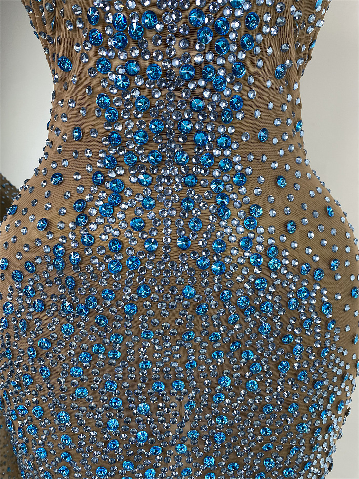 Halter Beaded Evening Gown