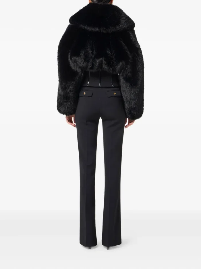 Fur-effect Corset Jacket
