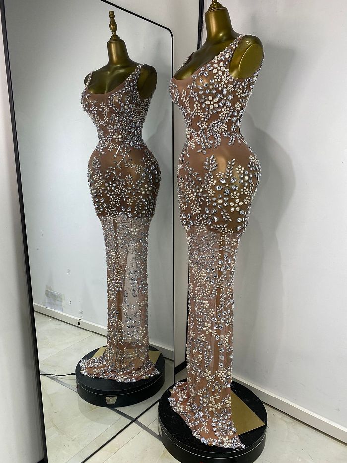 Beaded Bodycon Party Dress