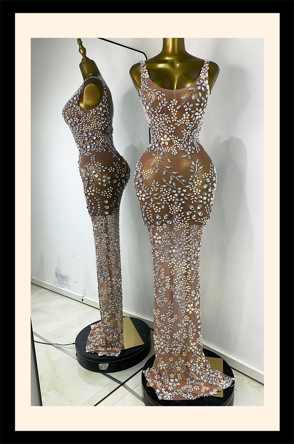 Beaded Bodycon Party Dress