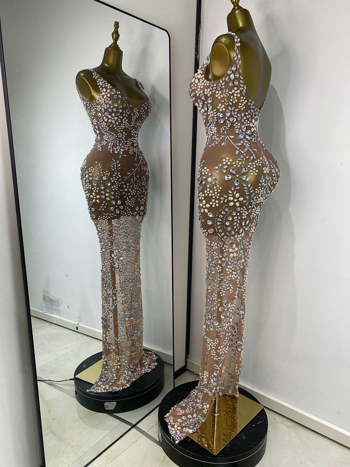 Beaded Bodycon Party Dress