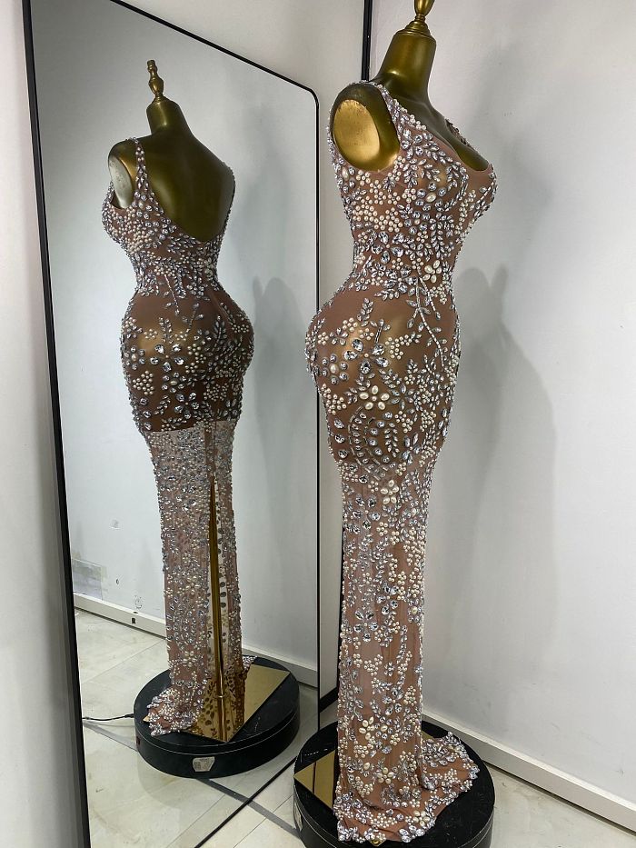 Beaded Bodycon Party Dress