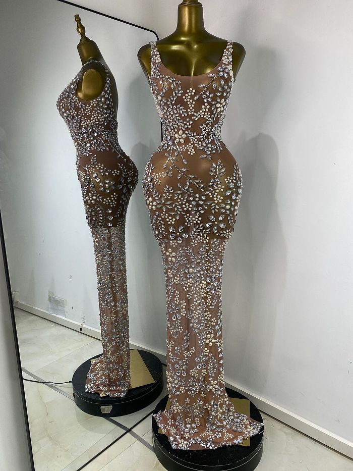 Beaded Bodycon Party Dress