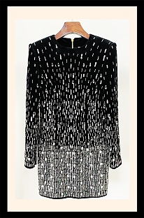 Sequins Velvet Mini Dress