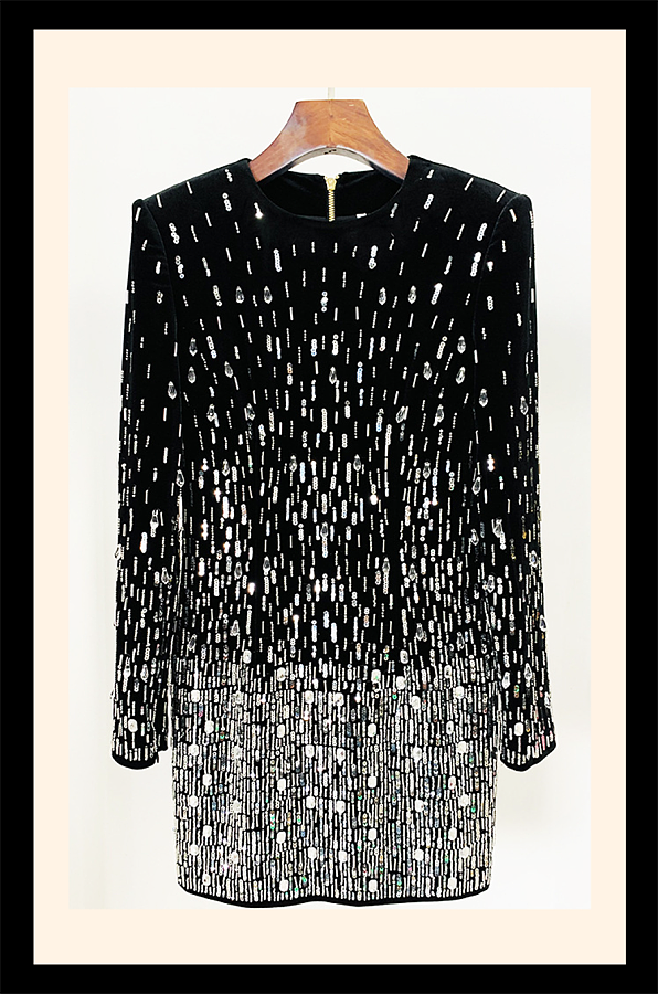 Sequins Velvet Mini Dress