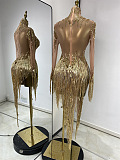 Tassel Evening Dress (Gold)