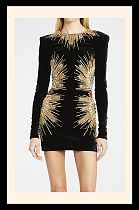 Sequins Velvet Mini Dress