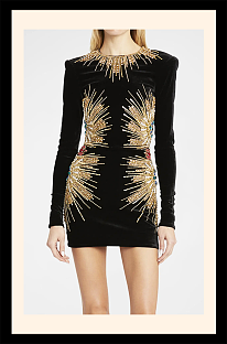 Sequins Velvet Mini Dress