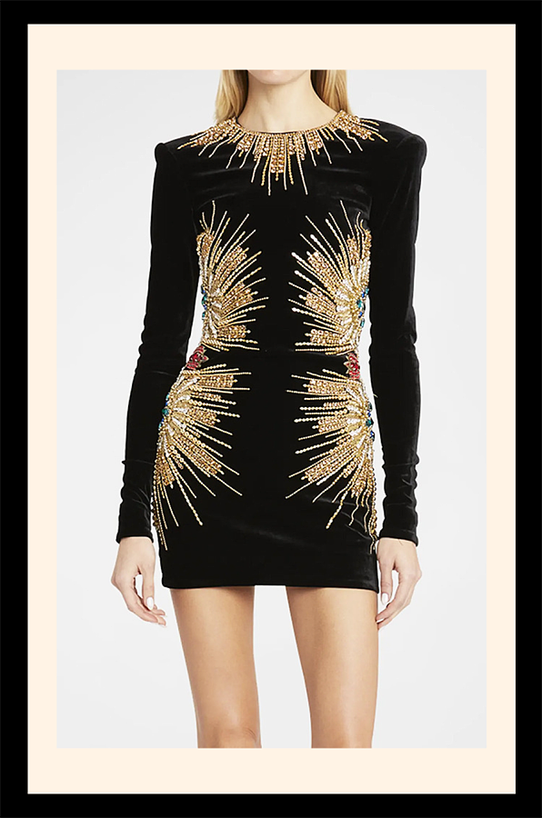 Sequins Velvet Mini Dress