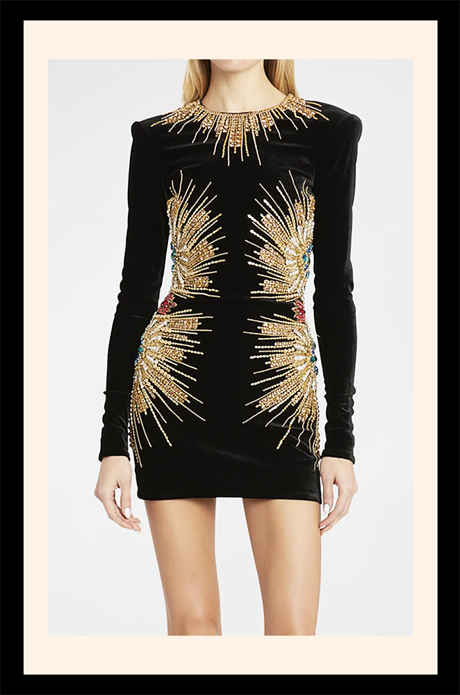 Sequins Velvet Mini Dress