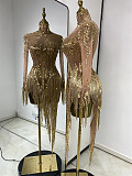 Tassel Evening Dress (Gold)